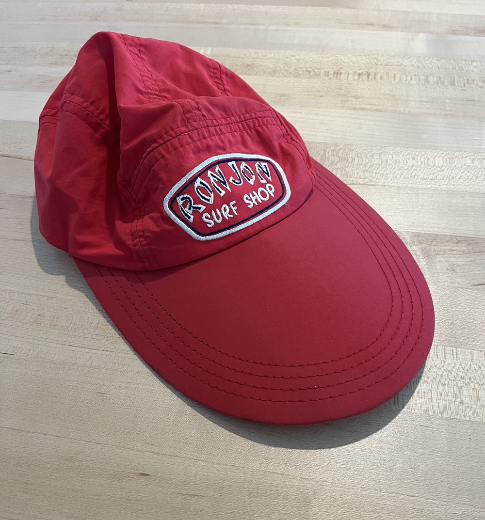 Ron Jon Surf Shop Hat Cap Strap Back Red Embroidered Patch Mens Surfing